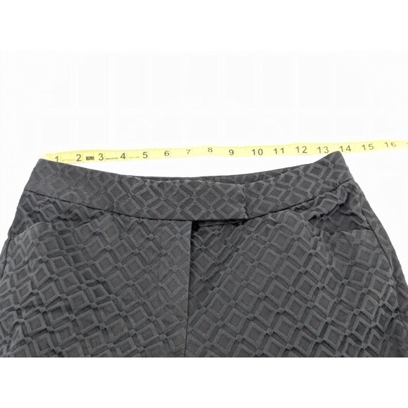 Tahari Women' Medium Black Argyle Diamond Pattern Dress Pants Size 4 Small USA - Picture 6 of 9